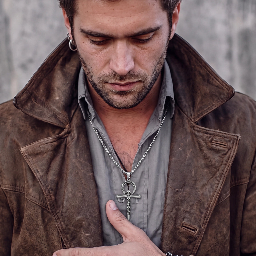 Skull Ankh Necklace