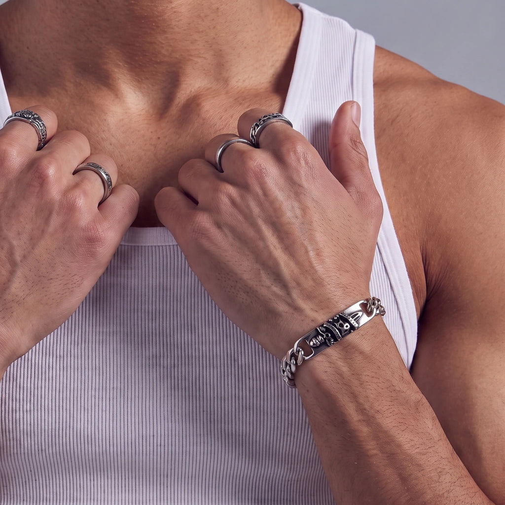 Skull Crown Chain Bracelet